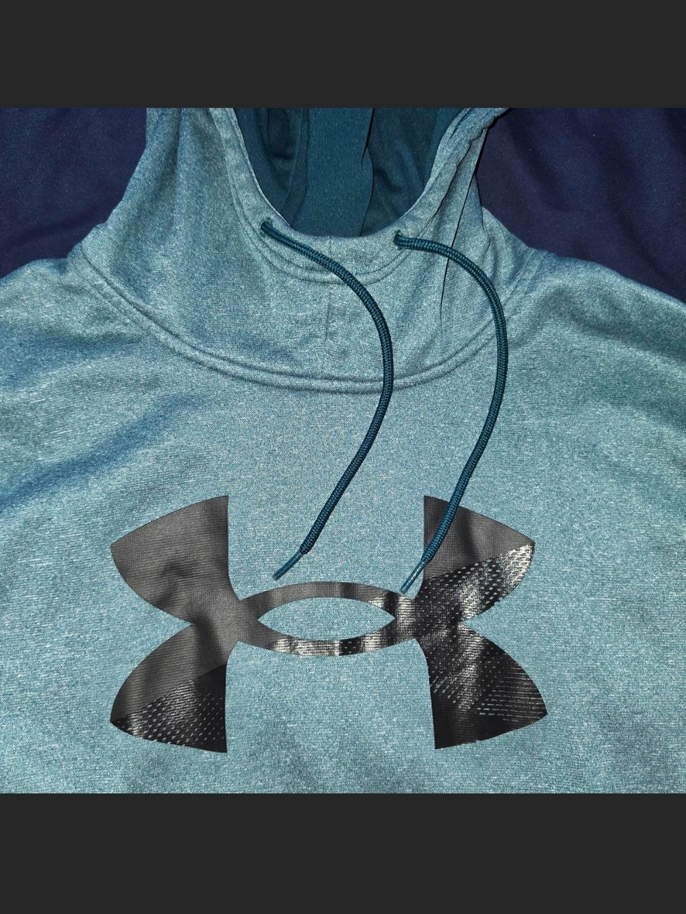 Under Armour Teal Pullover Hoodie with Black Logo